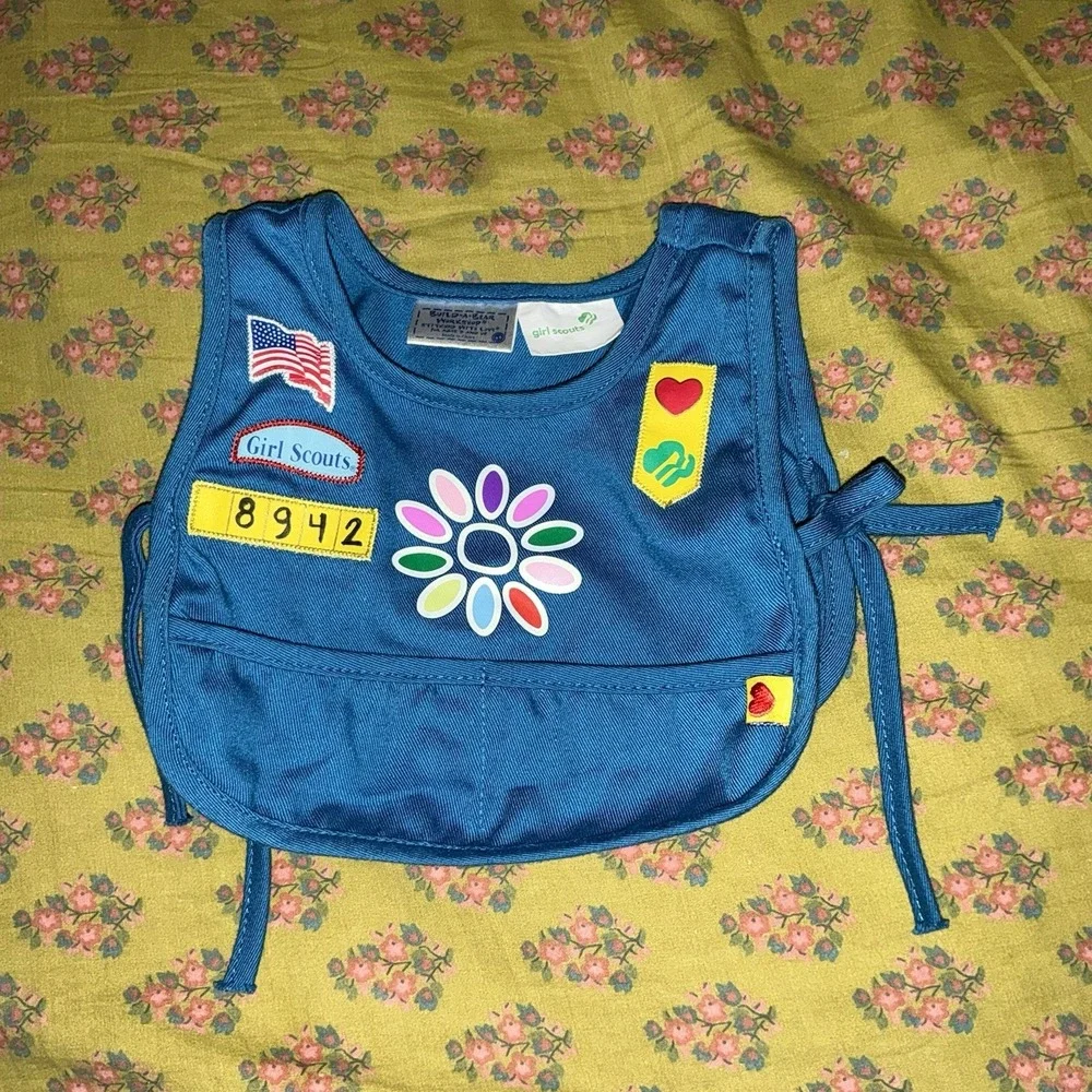 Build A Bear Workshop Girl Scout Daisy Smock Apron Uniform Top Shirt